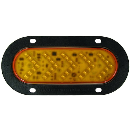 Peterson Amber Sequential Aux / Marker Light; Flange Mount 823QA